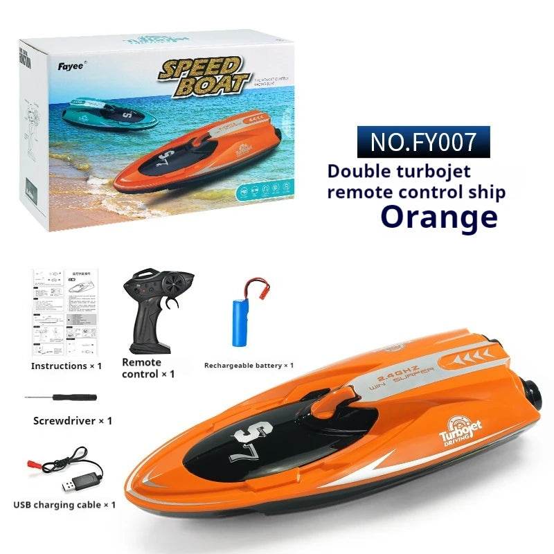 RC High-Speed Hj808 Remote Control Speedboat - 25 Km/H Electric Toy for Kids with 2.4g Technology - ToylandEU