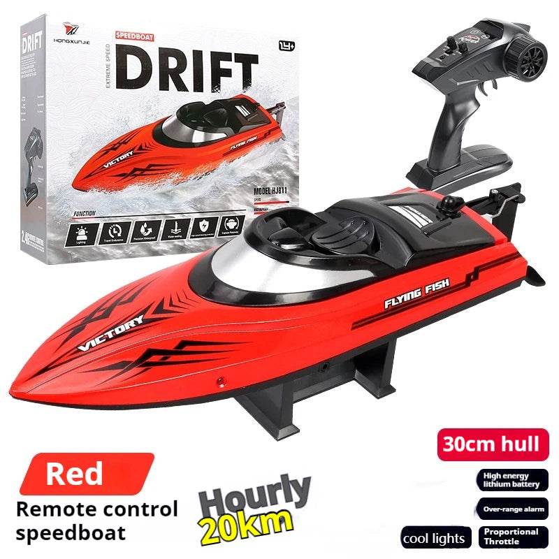 RC High-Speed Hj808 Remote Control Speedboat - 25 Km/H Electric Toy for Kids with 2.4g Technology - ToylandEU