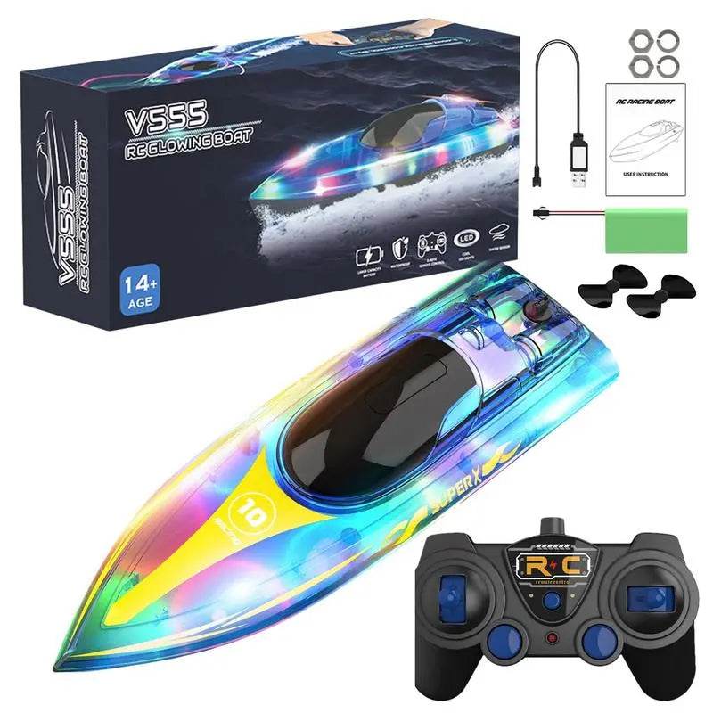 RC High-Speed LED RC Boats - Multiplayer Rechargeable Remote Control Ships - ToylandEU