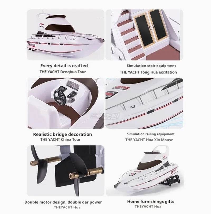 RC High-Speed Luxury Remote Control Yacht Model 3867 - Outdoor Speedboat Gift for Kids - ToylandEU