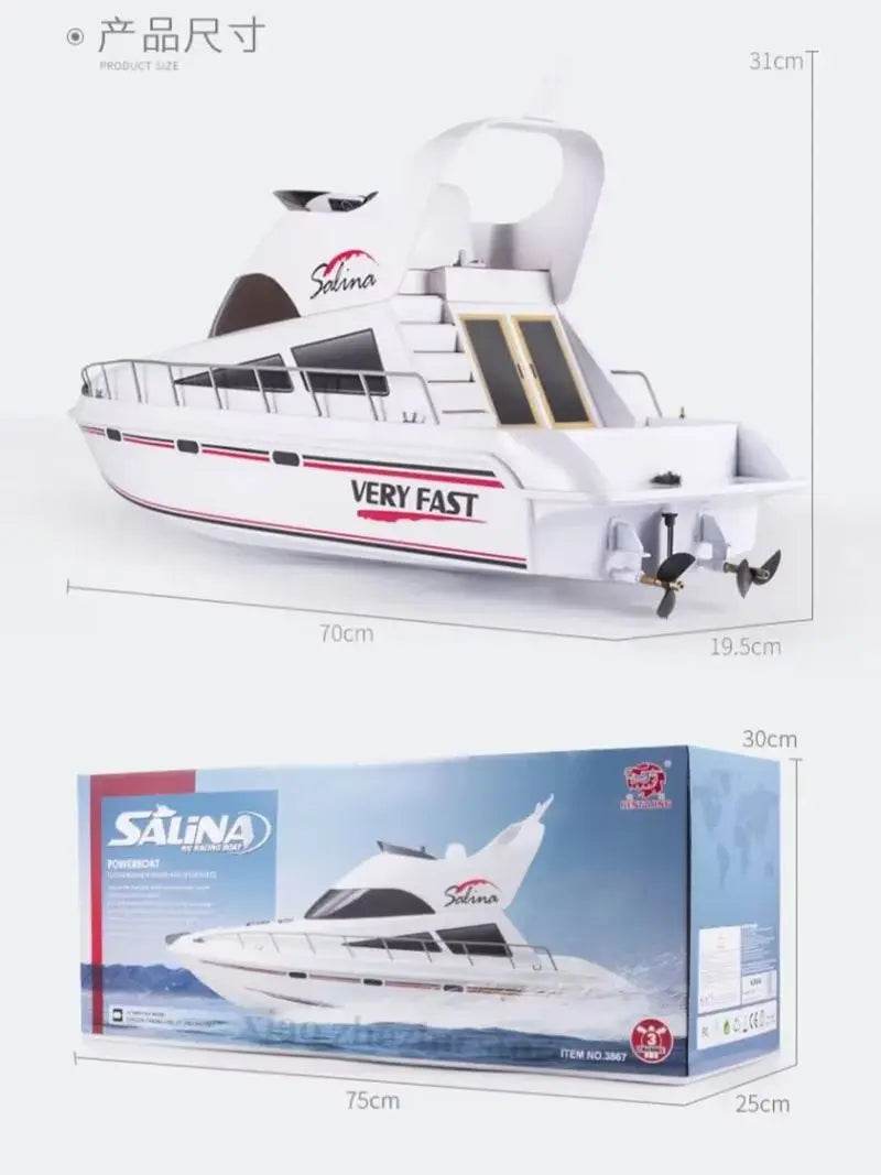 RC High-Speed Luxury Remote Control Yacht Model 3867 - Outdoor Speedboat Gift for Kids - ToylandEU