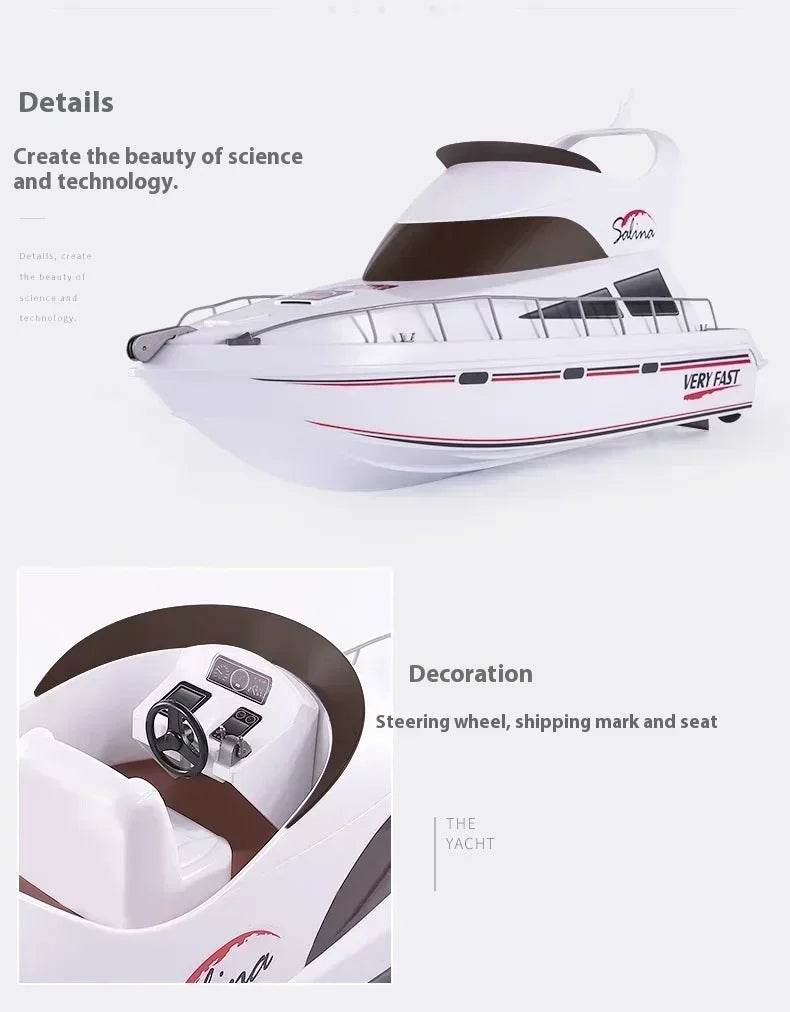 RC High-Speed Luxury Remote Control Yacht Model 3867 - Outdoor Speedboat Gift for Kids - ToylandEU
