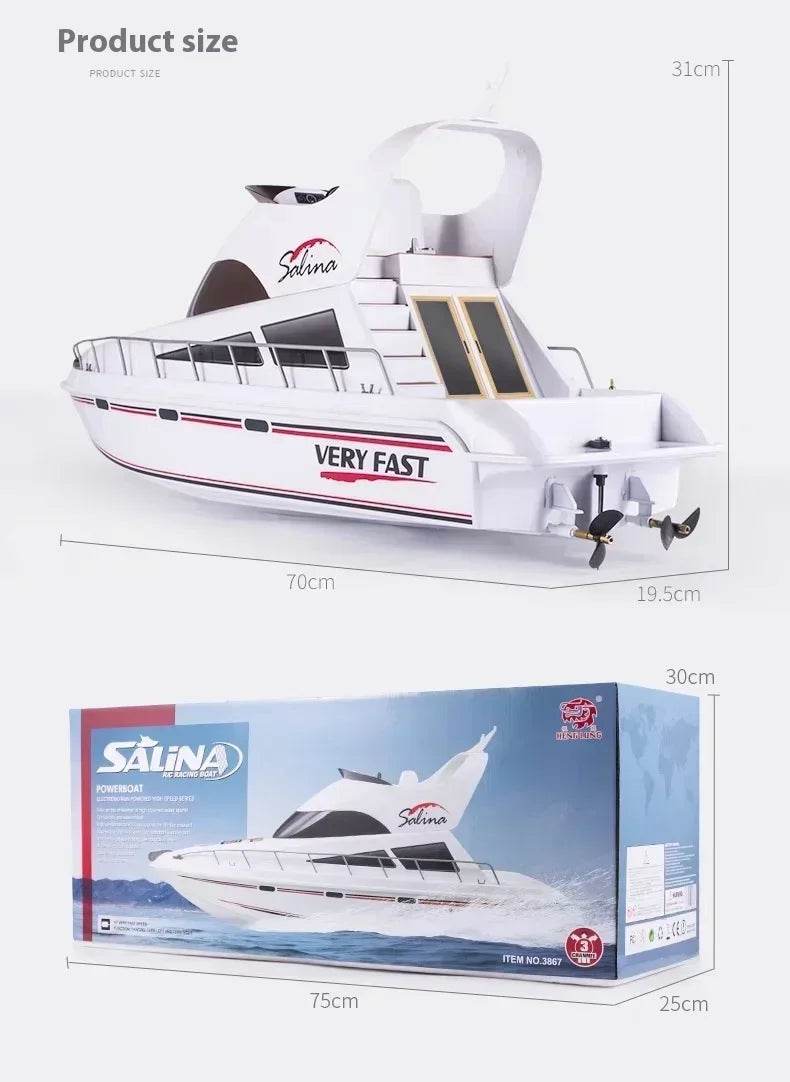 RC High-Speed Luxury Remote Control Yacht Model 3867 - Outdoor Speedboat Gift for Kids - ToylandEU