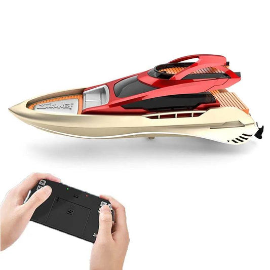 RC High-Speed Mini RC Boat with LED Lights - Remote Control Fun! - ToylandEU