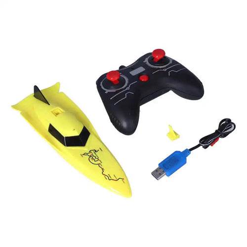 RC High-Speed RC Speedboat with Rechargeable Batteries and 2.4GHz Remote Control - ToylandEU