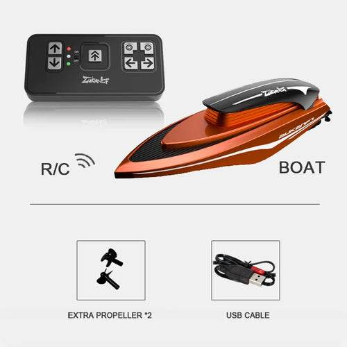 RC High-Speed Remote Control Mini RC Boats for Kids - Dual Motor Fun - ToylandEU