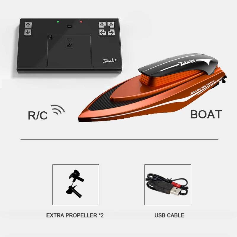 RC High-Speed Remote Control Mini RC Boats for Kids - Dual Motor Fun - ToylandEU