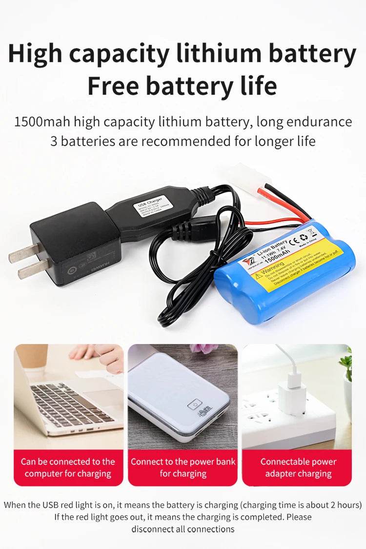 RC High-Speed Remote Control Speedboat with Night Light and Capsize Reset - Ideal Gift for Kids (Model HJ806) - ToylandEU