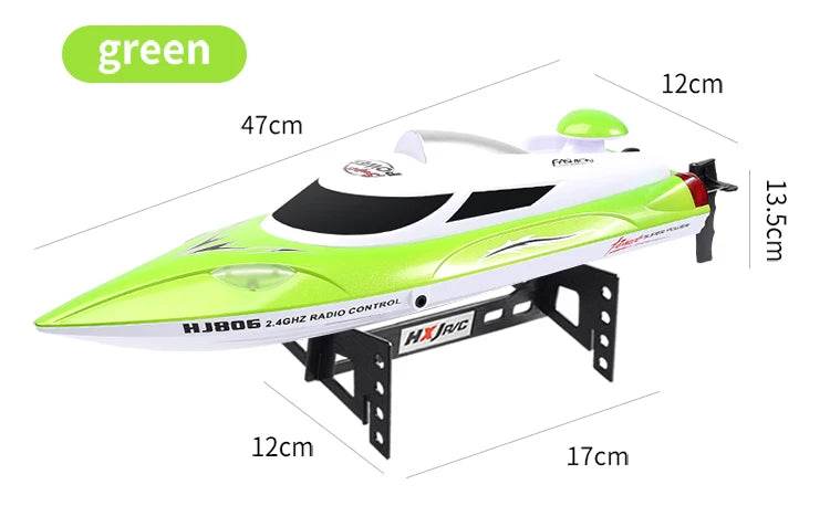 RC High-Speed Remote Control Speedboat with Night Light and Capsize Reset - Ideal Gift for Kids (Model HJ806) - ToylandEU