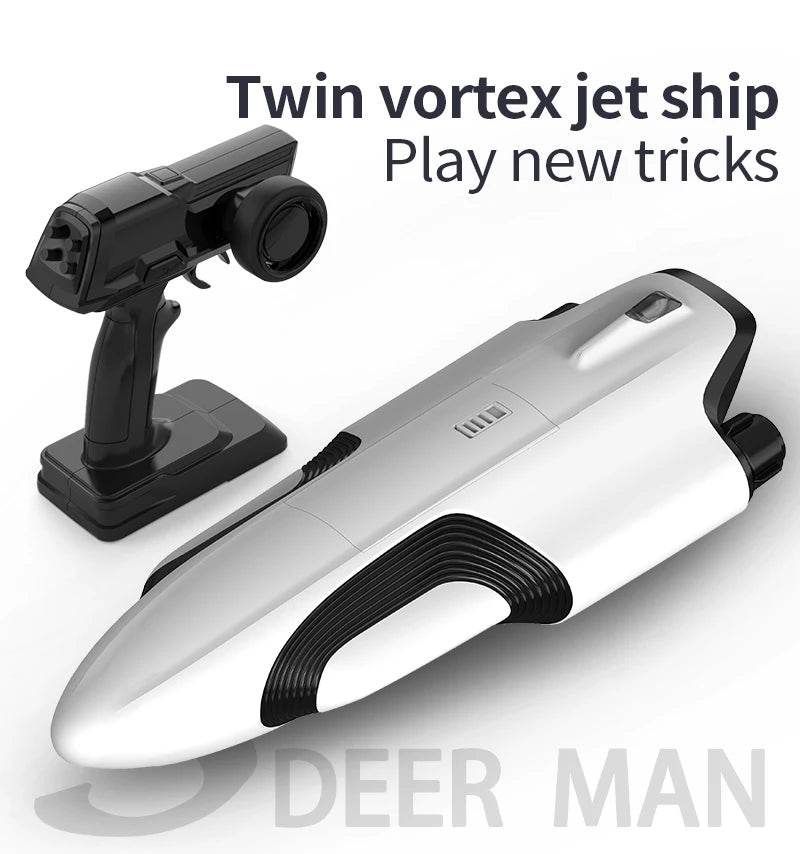 RC High-Speed Remote Control Water Toy Ship with Double Vortex Spray – S2 Clipper for Kids - ToylandEU