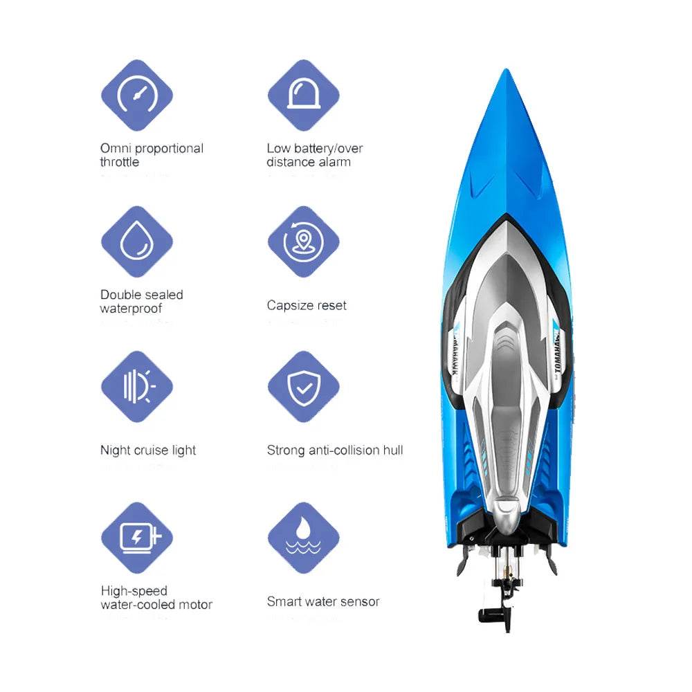 RC High-Speed S2 RC Electric Boat - 70km/h Waterproof Fun! - ToylandEU