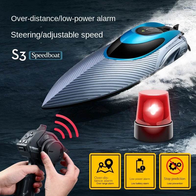 RC High-Speed S3 RC Speedboat 45 KM/H - Powerful Waterproof Remote Control - ToylandEU