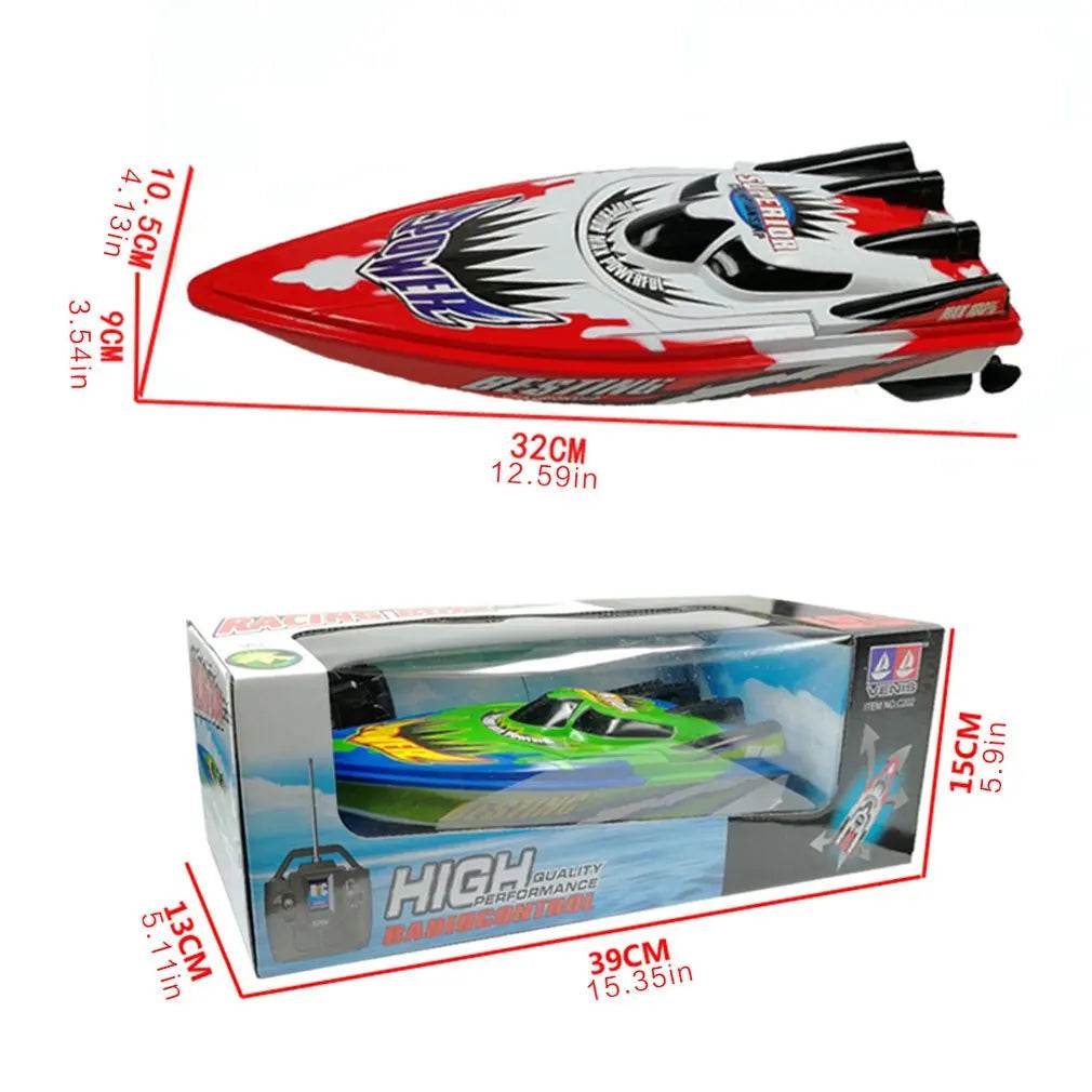RC High-Speed Twin Motor RC Racing Boat for Kids - Thrilling Water Fun! - ToylandEU