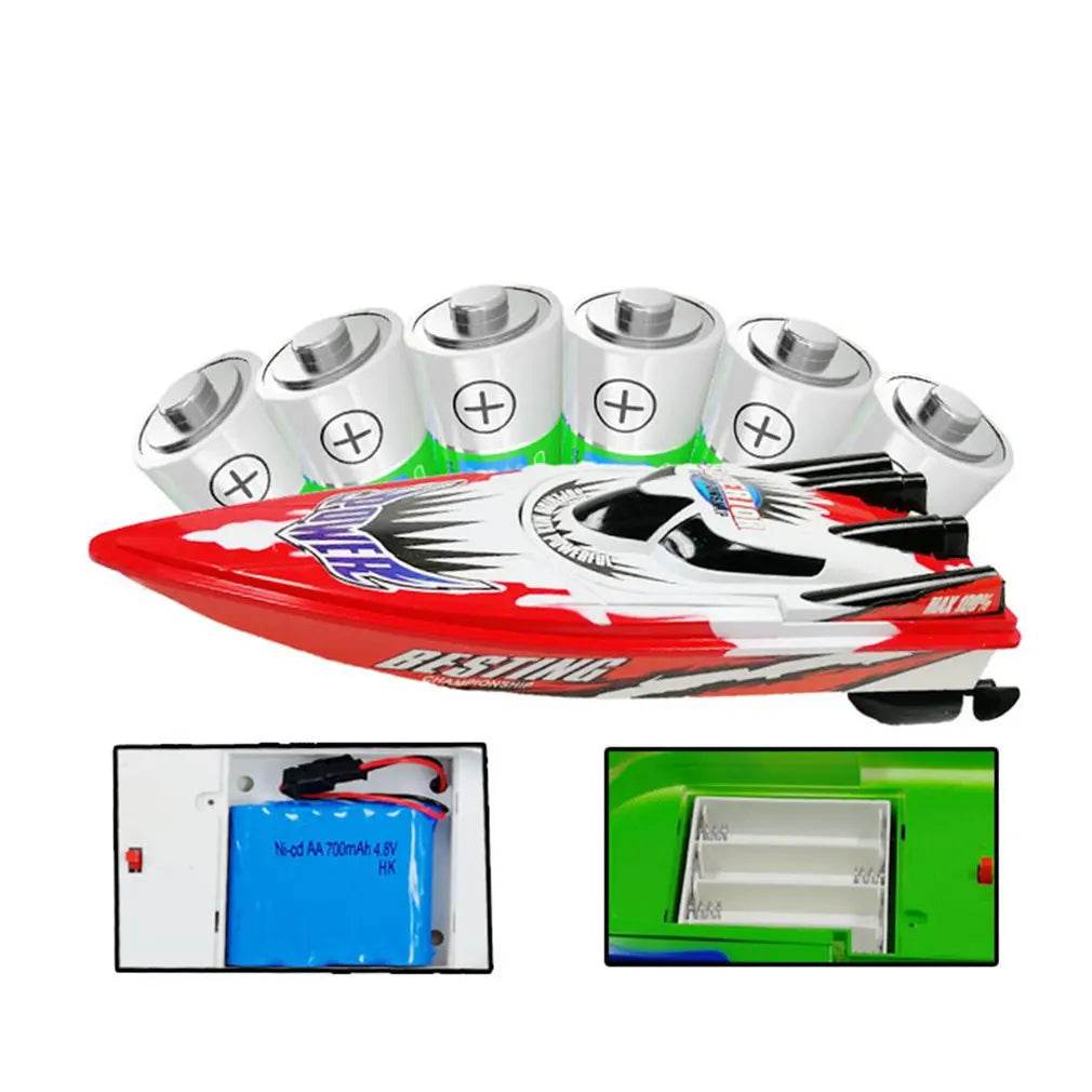 RC High-Speed Twin Motor RC Racing Boat for Kids - Thrilling Water Fun! - ToylandEU