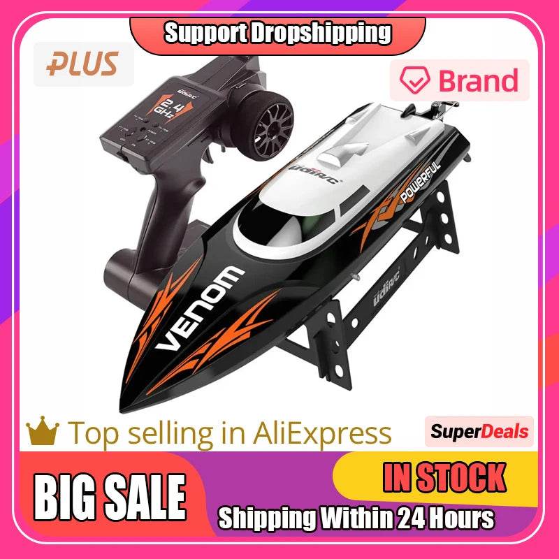 RC High-Speed UdiR/C 33cm RC Boat - 20km/h with Water Cooling Fun - ToylandEU
