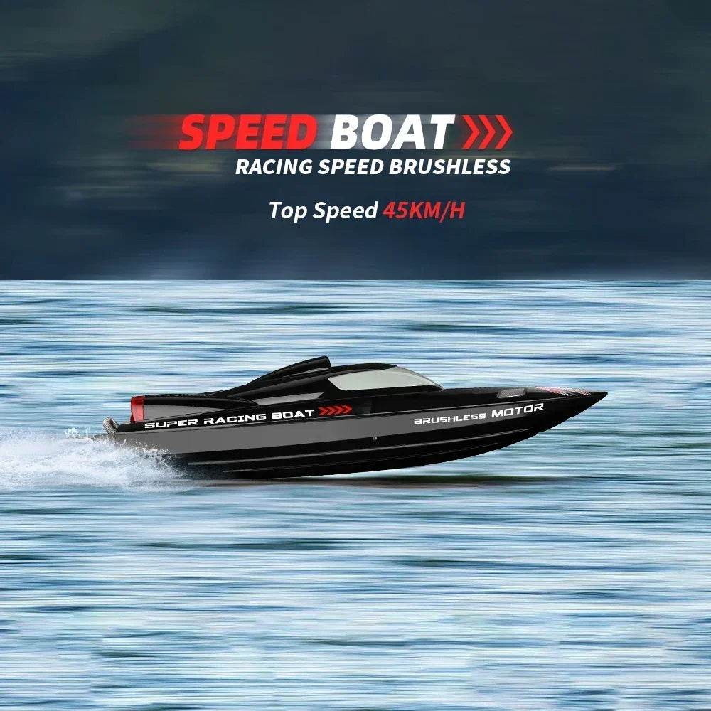 RC High-Speed WL916 RC Racing Boat - 55KM/H Brushless Speedboat with Dual Batteries for Adults - ToylandEU