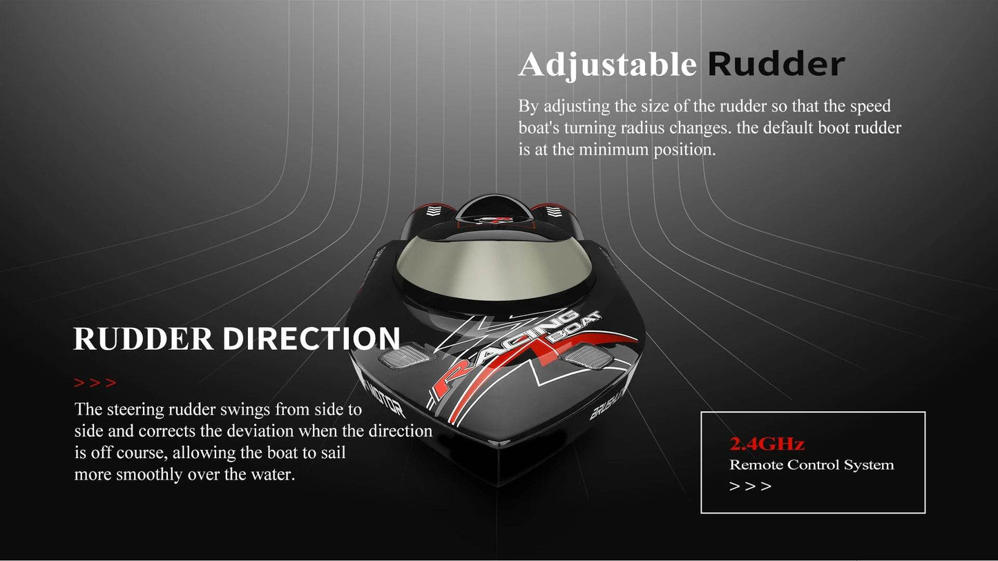 RC High-Speed WL916 RC Racing Boat - 55KM/H Brushless Speedboat with Dual Batteries for Adults - ToylandEU