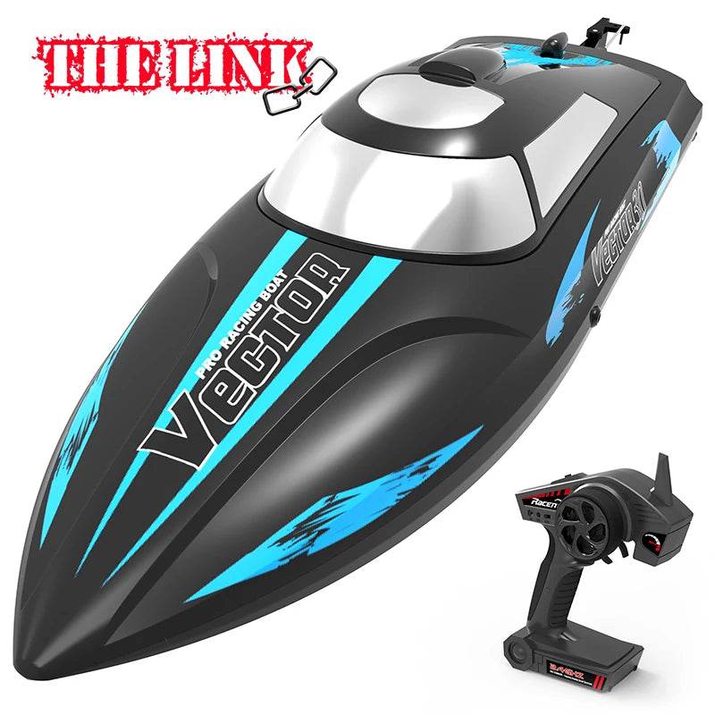 RC High-Speed Waterproof Brushless Electric RC Speedboat for Kids - 2.4GHz Remote Control Birthday Gift for Boys - ToylandEU