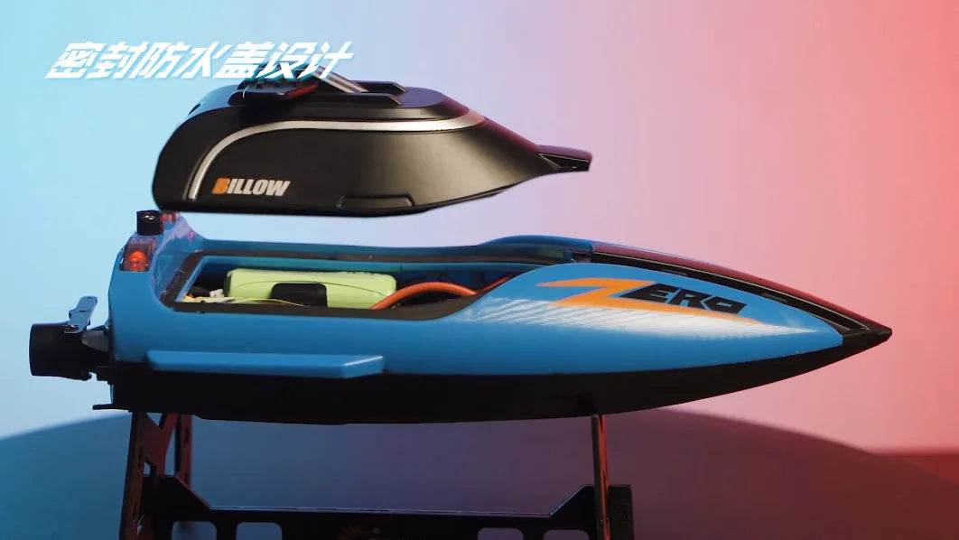 RC High-Speed Waterproof RC Racing Boat - 25Km/h Remote Control Speedboat with Water Cooling System for Kids - ToylandEU