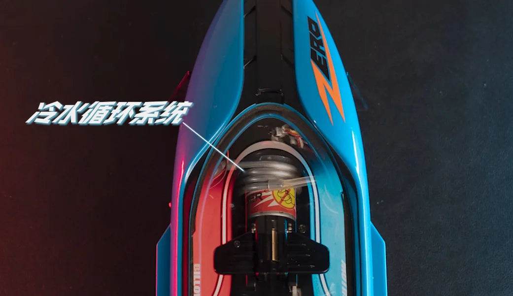 RC High-Speed Waterproof RC Racing Boat - 25Km/h Remote Control Speedboat with Water Cooling System for Kids - ToylandEU