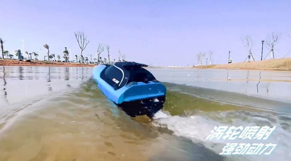 RC High-Speed Waterproof RC Racing Boat - 25Km/h Remote Control Speedboat with Water Cooling System for Kids - ToylandEU