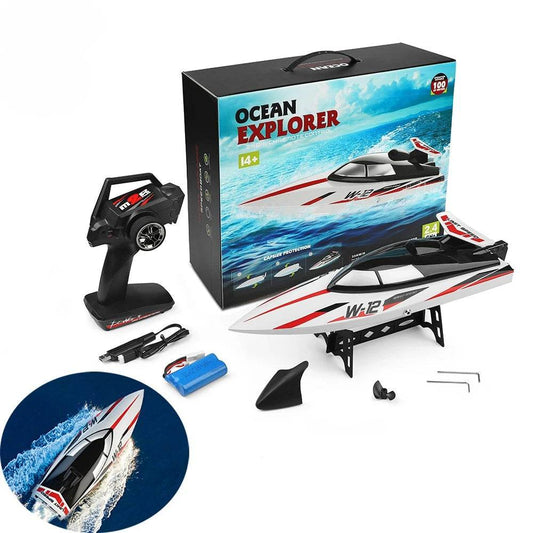 RC High-Speed Waterproof RC Racing Boat with Auto Flipping & Long Range - ToylandEU