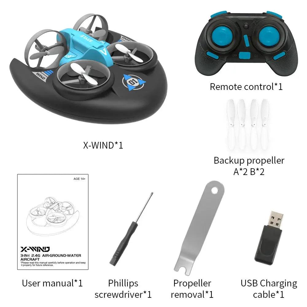  RC Hovercraft Drone Three In One Water Land Air Toy -  ToylandEU™
