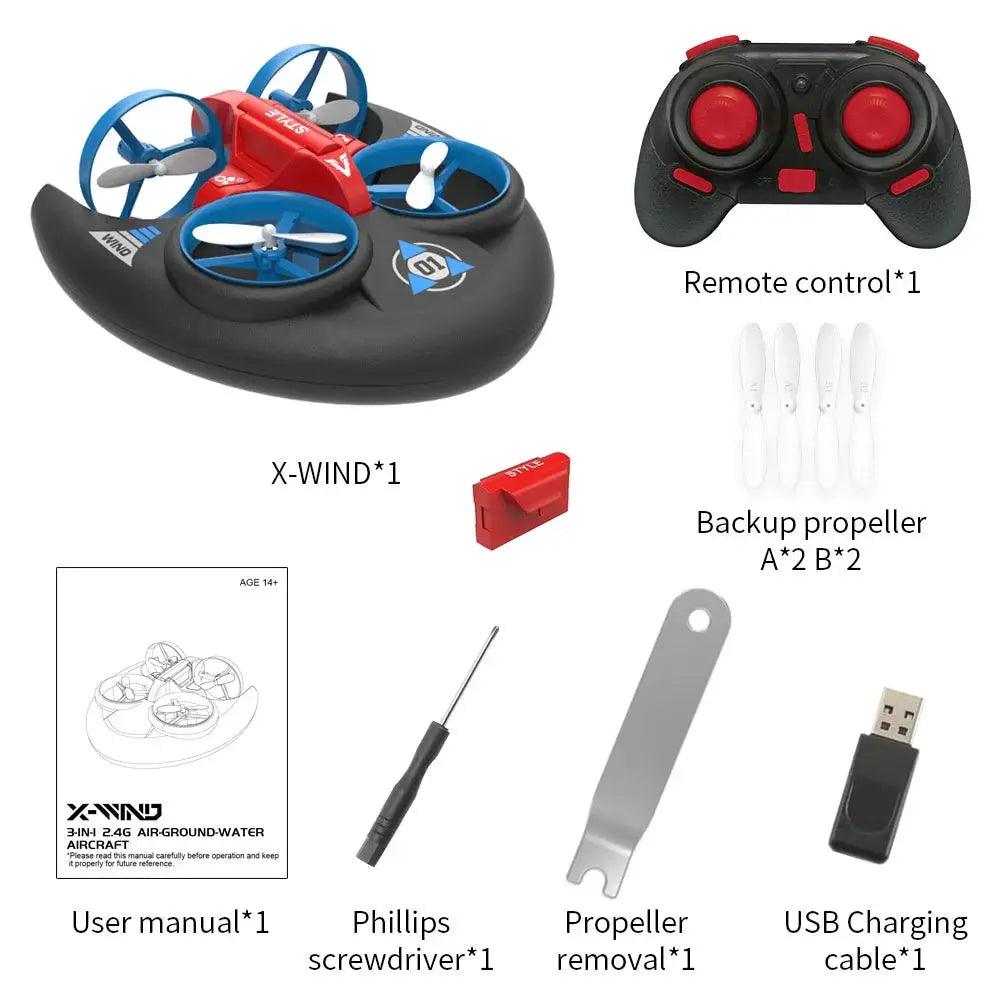  RC Hovercraft Drone Three In One Water Land Air Toy -  ToylandEU™