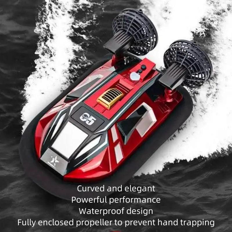  RC High-Speed 2.4g Amphibious RC Hovercraft - 4-Way Simulation Speedboat for Kids' Outdoor Fun -  ToylandEU™