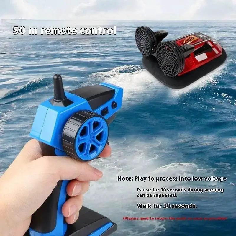  RC High-Speed 2.4g Amphibious RC Hovercraft - 4-Way Simulation Speedboat for Kids' Outdoor Fun -  ToylandEU™