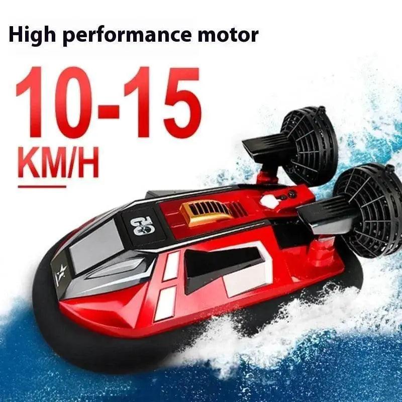  RC High-Speed 2.4g Amphibious RC Hovercraft - 4-Way Simulation Speedboat for Kids' Outdoor Fun -  ToylandEU™