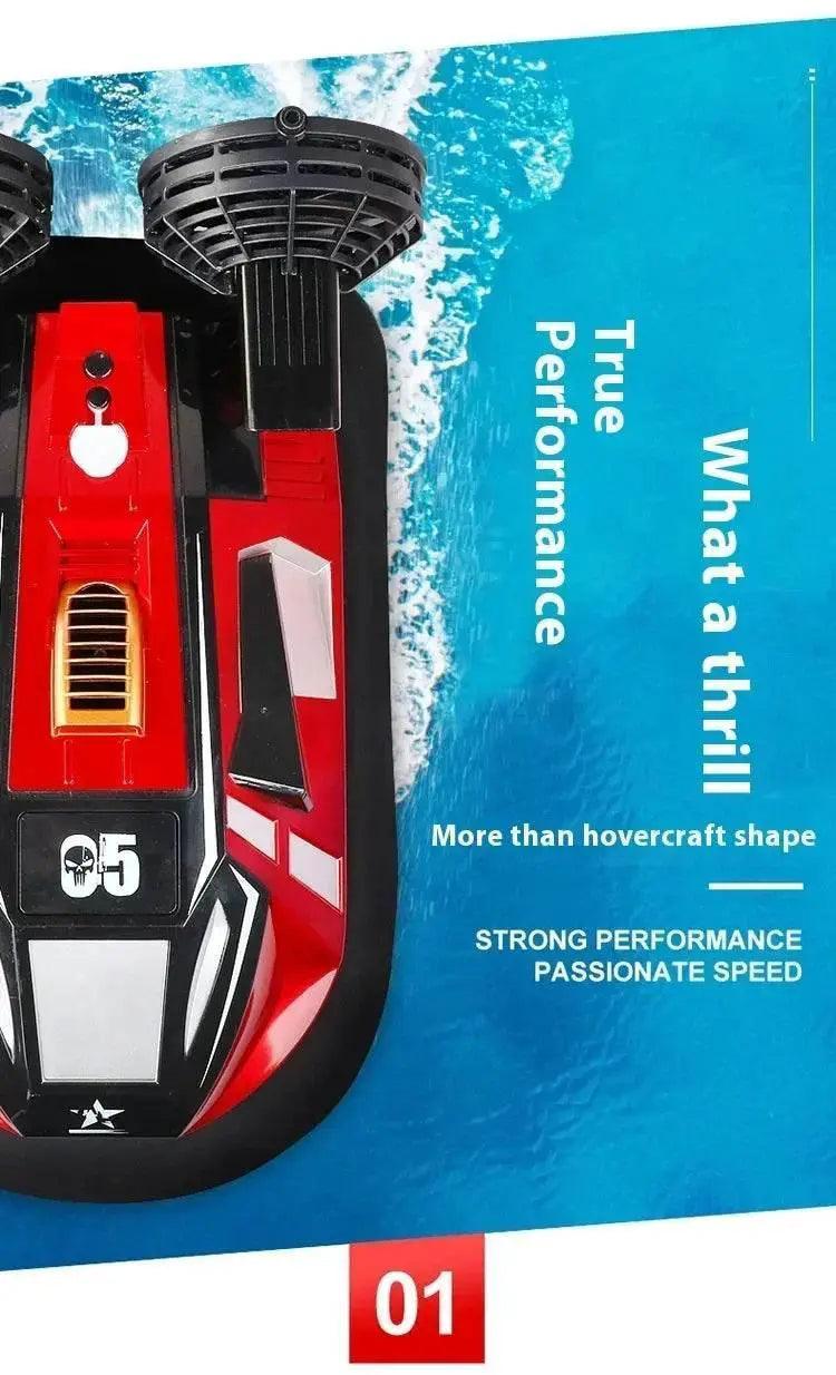  RC High-Speed 2.4g Amphibious RC Hovercraft - 4-Way Simulation Speedboat for Kids' Outdoor Fun -  ToylandEU™