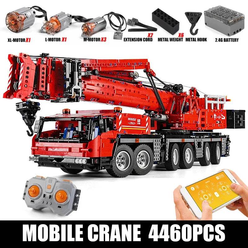 RC Innovative MOULD KING Remote Control Building Set: Crane, Excavator & Fire Truck - ToylandEU