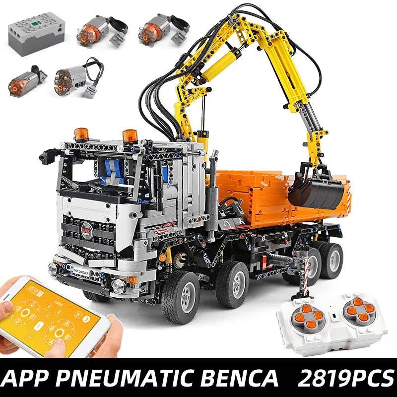 RC Innovative MOULD KING Remote Control Building Set: Crane, Excavator & Fire Truck - ToylandEU