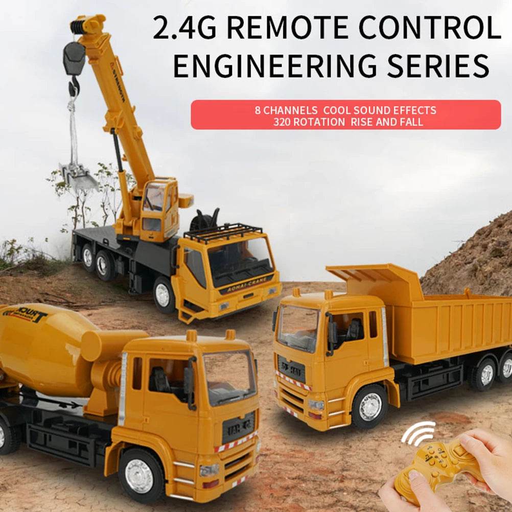 RC Interactive Remote-Control Crane Truck - Fun Engineering Toy for Kids - ToylandEU