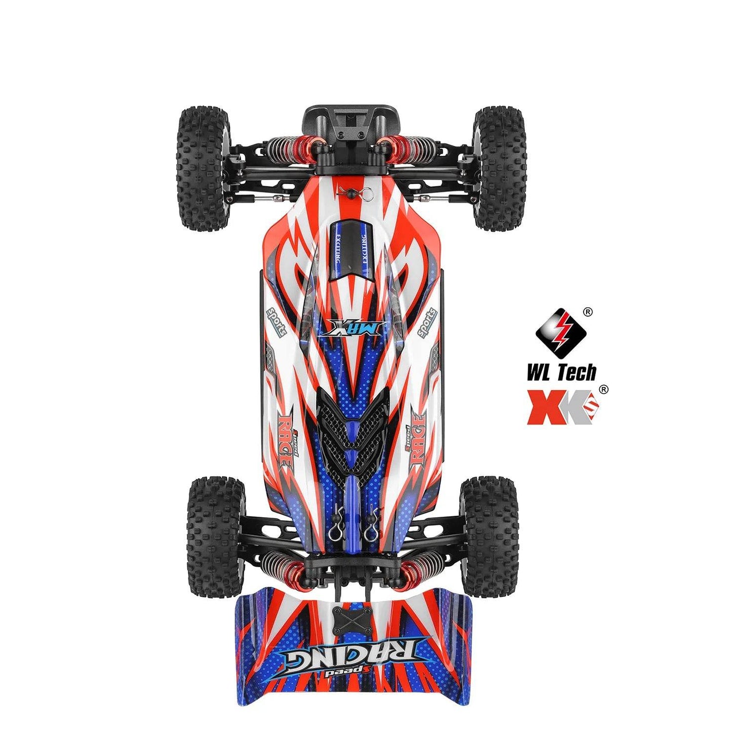 RC JIKEFUN 1/12 Scale 124008 High-Speed RC Off-Road Car - 2000mAh 60km/h Brushless Motor 4WD Remote Control Drift Vehicle for Adults - ToylandEU