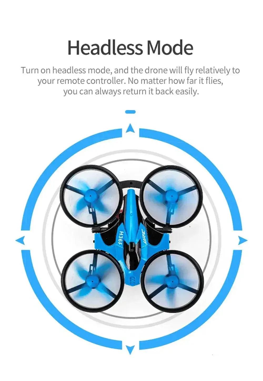  RC JJRC H36F 3-in-1 EPP Flying Boat and Land RC Quadcopter Drone with Detachable Design and One Key Return - RTF Toys for Kids and Boys Gift -  ToylandEU™