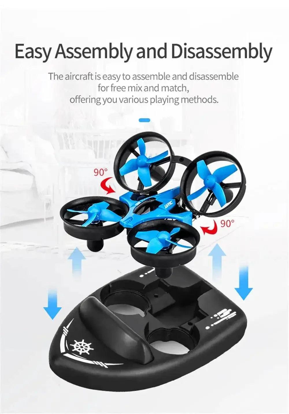  RC JJRC H36F 3-in-1 EPP Flying Boat and Land RC Quadcopter Drone with Detachable Design and One Key Return - RTF Toys for Kids and Boys Gift -  ToylandEU™