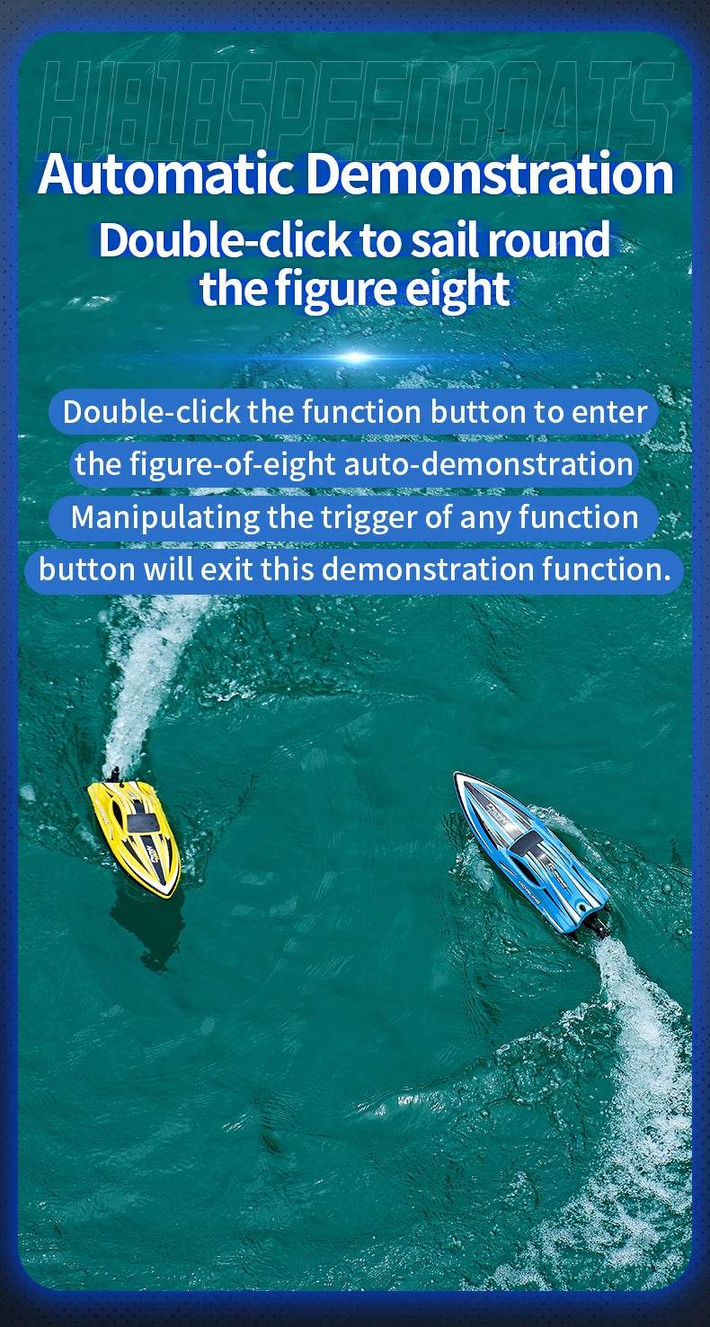RC JJRC Hj818 High-Speed Remote-Control Electric Speedboat for Kids - Waterproof Competitive Racing Toy - ToylandEU