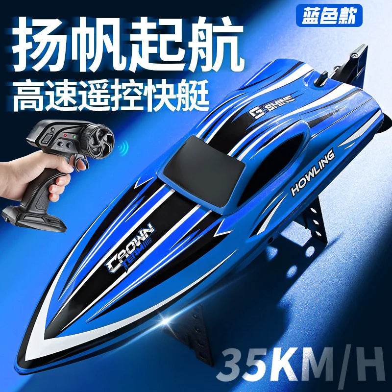 RC JJRC Hj818 High-Speed Remote-Control Electric Speedboat for Kids - Waterproof Competitive Racing Toy - ToylandEU