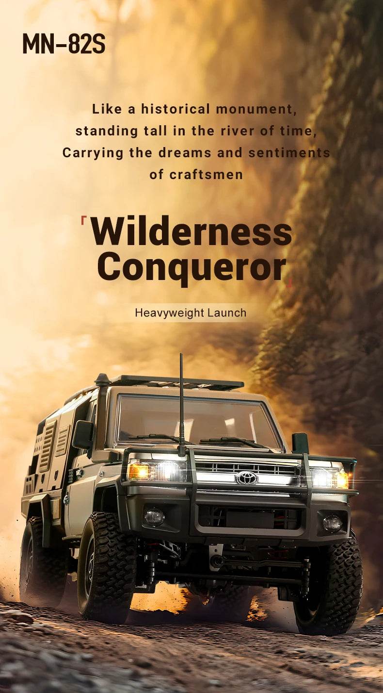 RC JJRC MN82 1:12 Scale 4x4 Remote Control Pickup Truck with LED Lights - Simulation Model for Kids & Hobbyists - ToylandEU