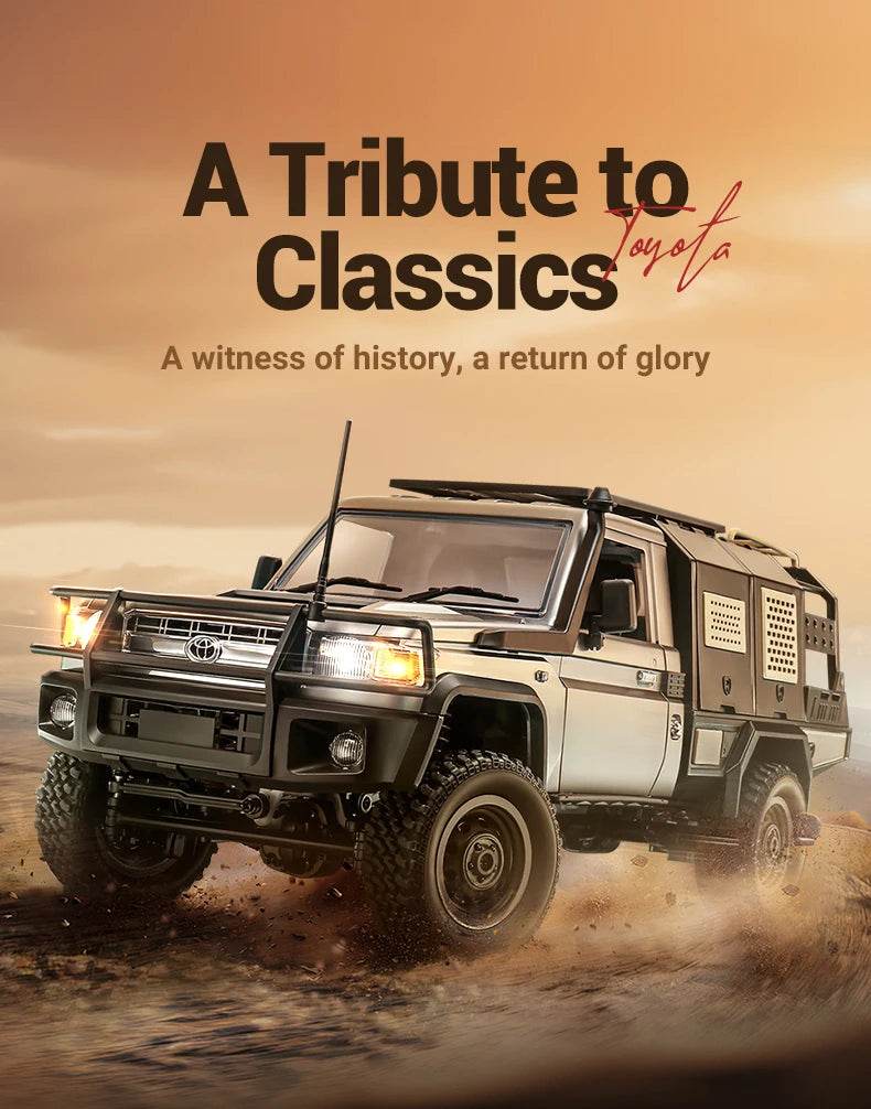 RC JJRC MN82 1:12 Scale 4x4 Remote Control Pickup Truck with LED Lights - Simulation Model for Kids & Hobbyists - ToylandEU