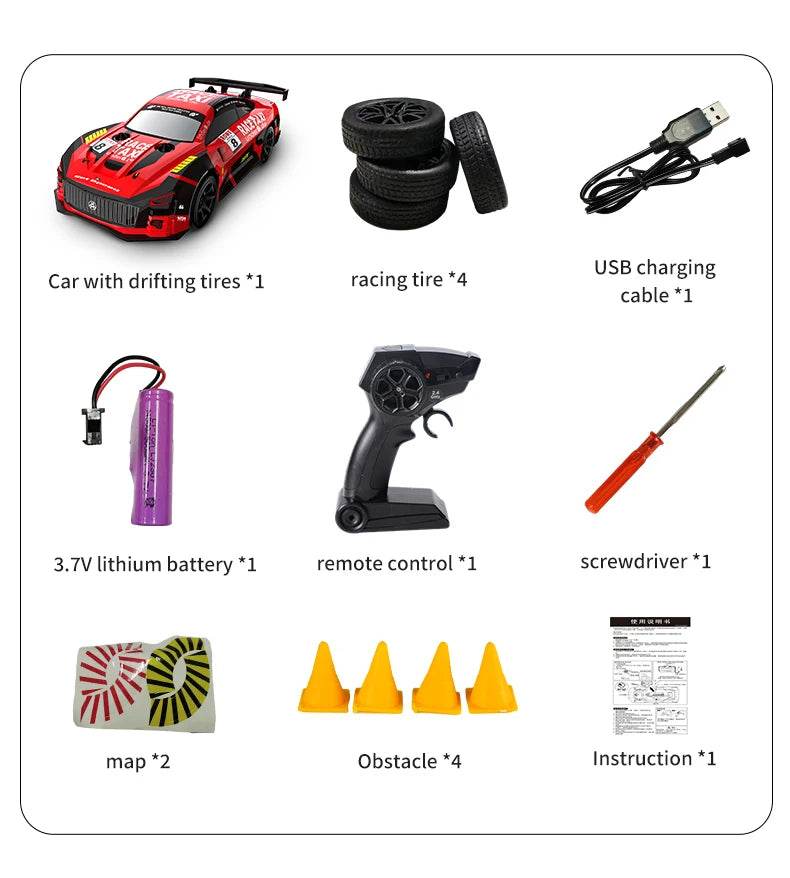 RC JJRC Q165 1:18 Scale 4WD Remote Control Drift Racing Car - Perfect Christmas Gift for Kids - ToylandEU