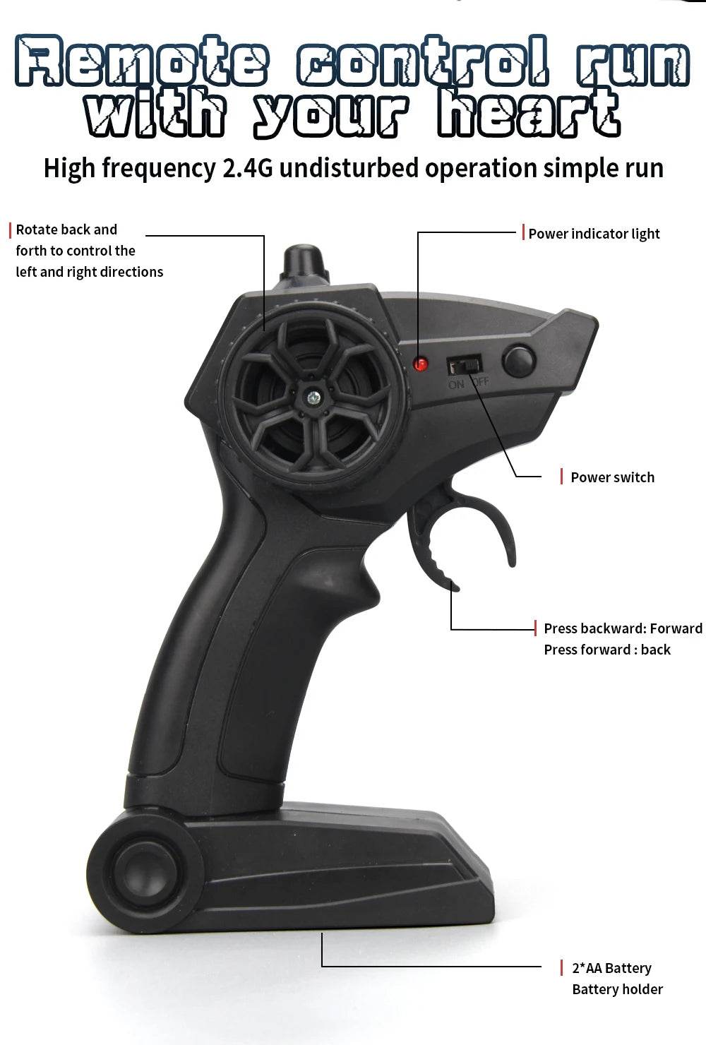 RC JJRC Q175 2.4GHz Dual Motor Remote Control Off-Road Truck with LED Lights - 1:18 Scale Children's RC Car - ToylandEU