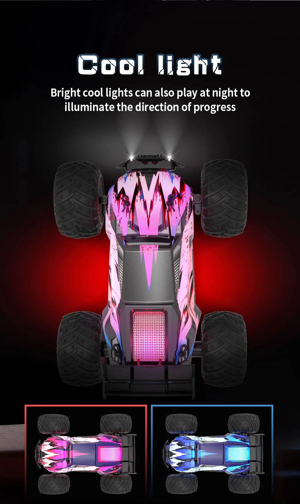 RC JJRC Q175 2.4GHz Dual Motor Remote Control Off-Road Truck with LED Lights - 1:18 Scale Children's RC Car - ToylandEU