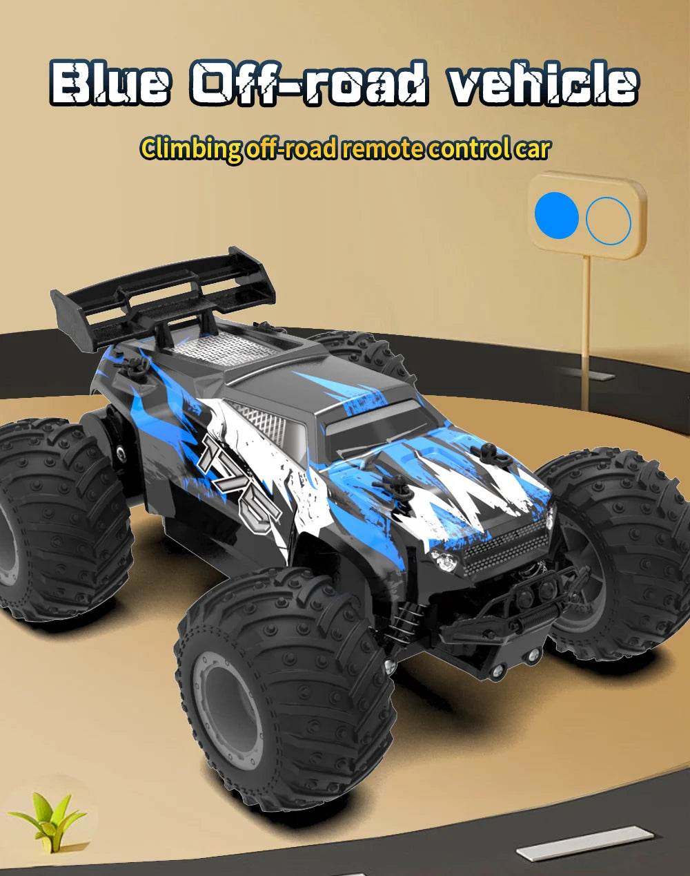 RC JJRC Q175 2.4GHz Dual Motor Remote Control Off-Road Truck with LED Lights - 1:18 Scale Children's RC Car - ToylandEU