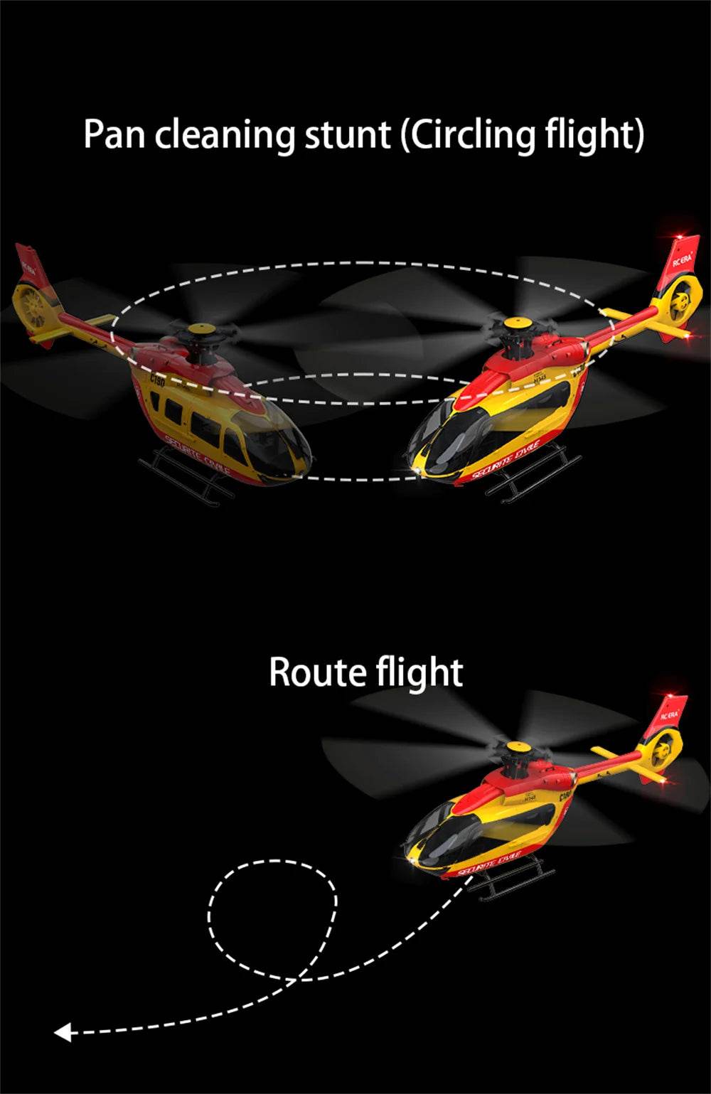 RC JJRC RC Helicopter C190 1:30 Scale 2.4G 6CH with Gyro & Optical Flow, Altitude Hold, RTF - ToylandEU