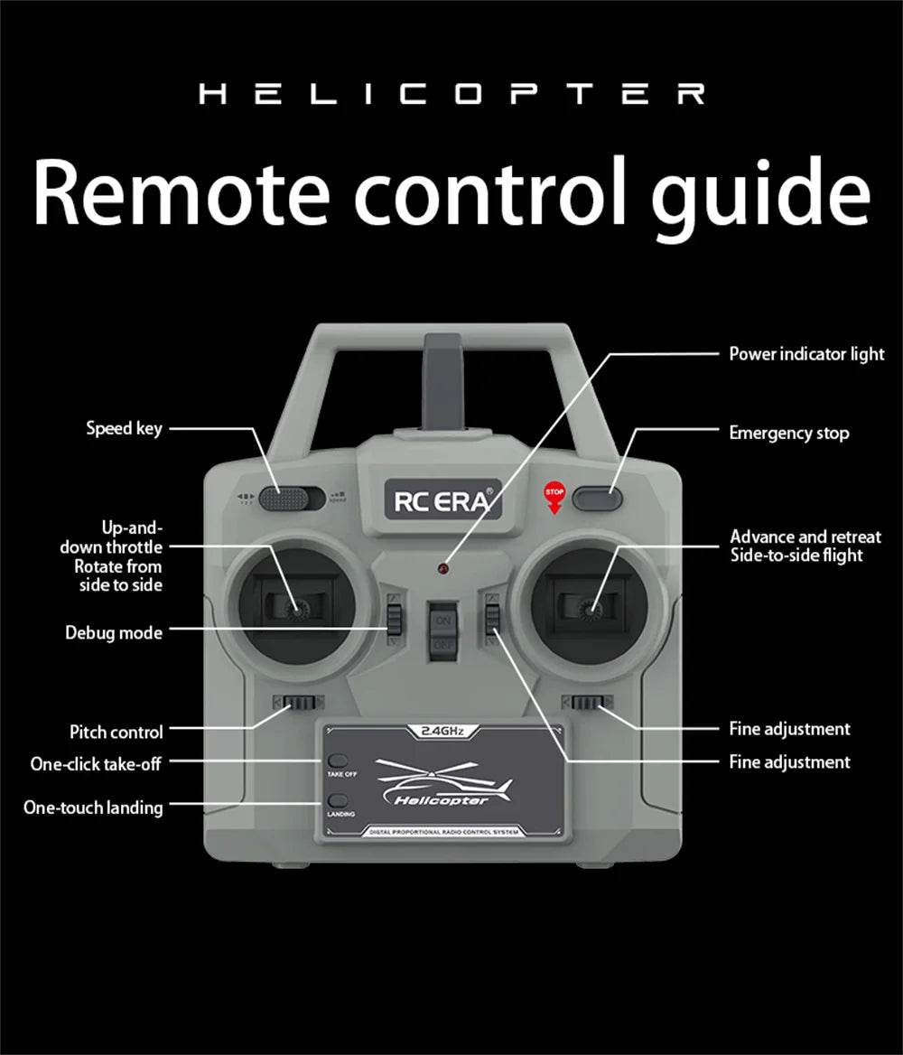 RC JJRC RC Helicopter C190 1:30 Scale 2.4G 6CH with Gyro & Optical Flow, Altitude Hold, RTF - ToylandEU