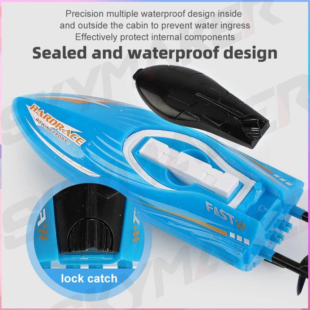 RC JJRC S8 Mini RC Speedboat with LED Lights & 360° Stunts - ToylandEU