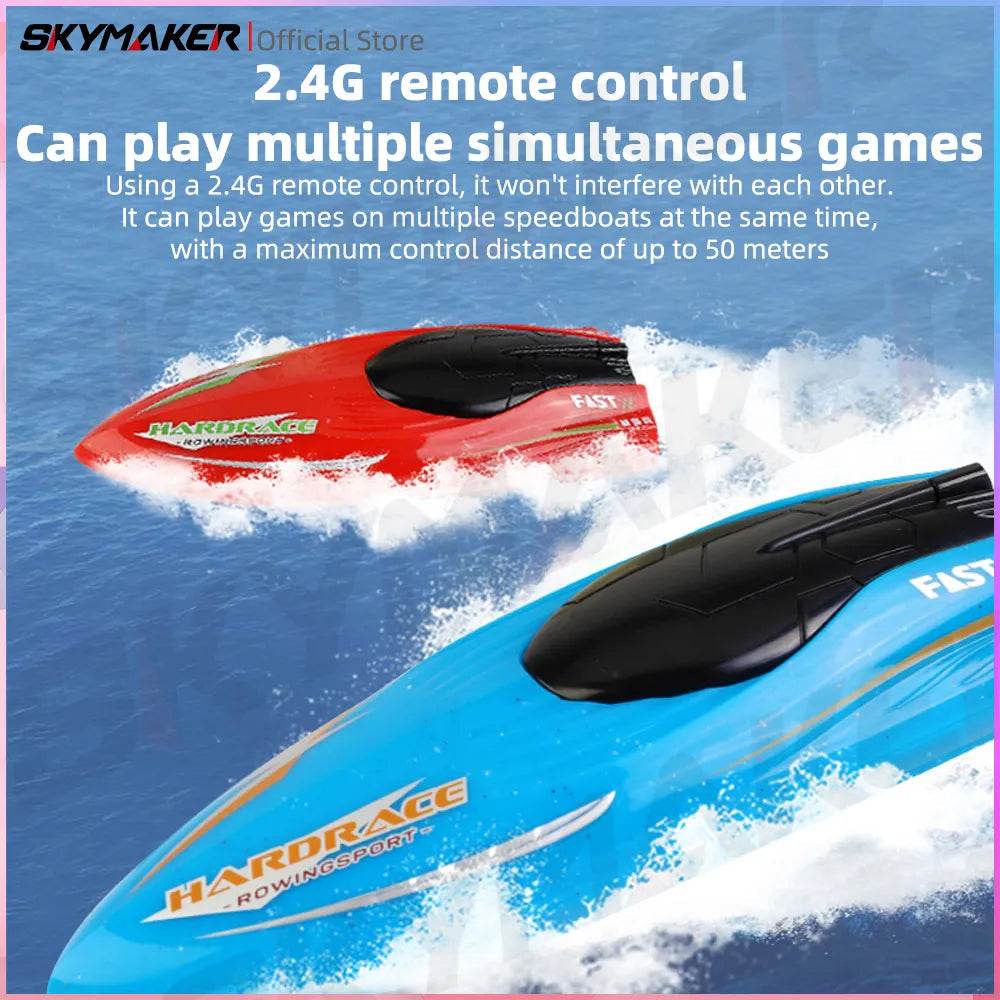 RC JJRC S8 Mini RC Speedboat with LED Lights & 360° Stunts - ToylandEU